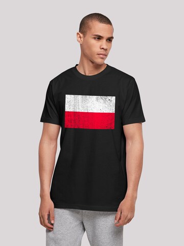 T-Shirt 'Polen Flagge' F4NT4STIC en noir : devant