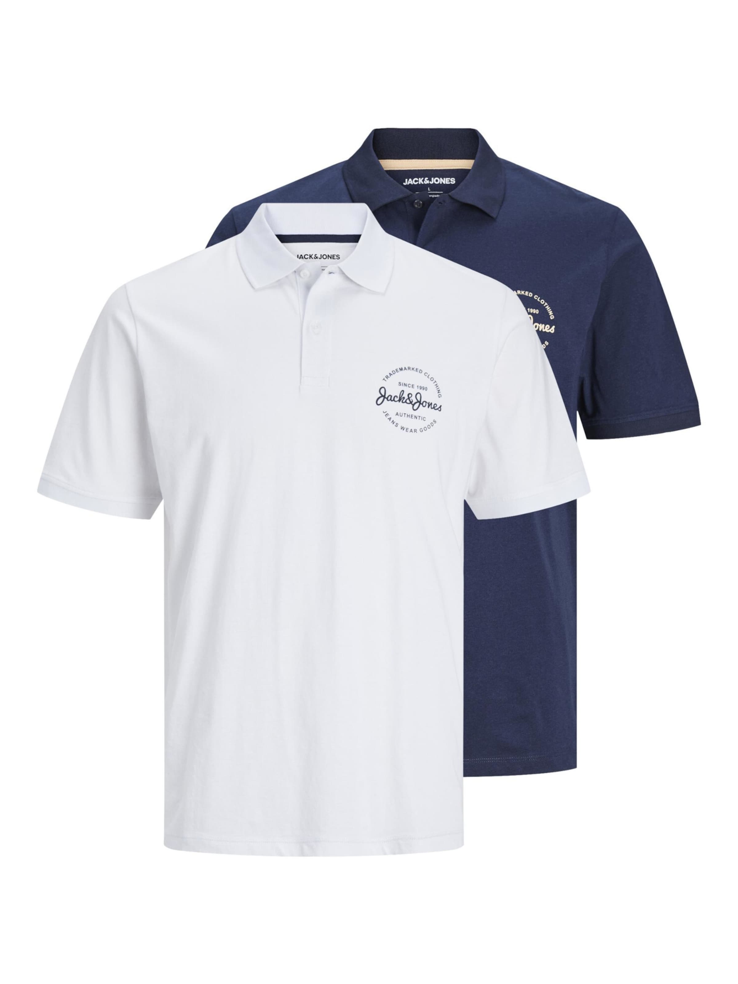 JACK & JONES Póló 'JJForest' - kék: elől