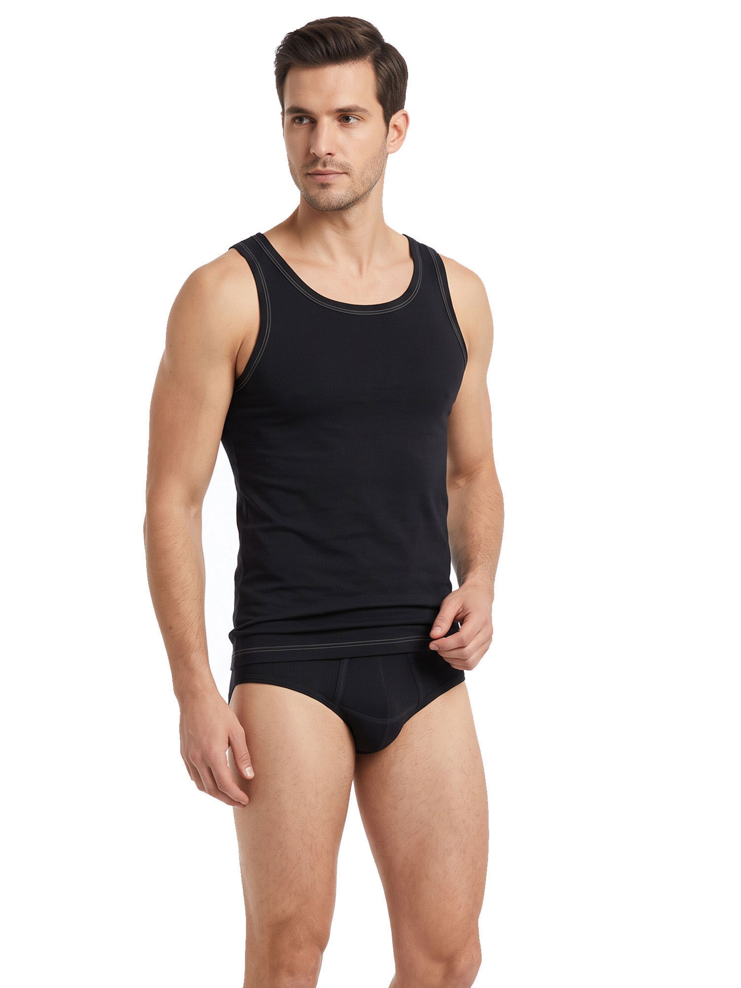 Ammann Slip 'Feinripp Premium'‌‌‌‌‌‌‌ in Schwarz