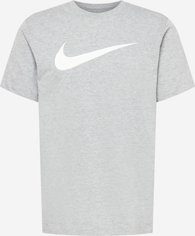 Nike Sportswear Μπλουζάκι 'Swoosh' σε γκρι μελανζέ / λευκό, Άποψη προϊόντος