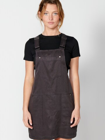 KOROSHI Dungaree skirt in Black