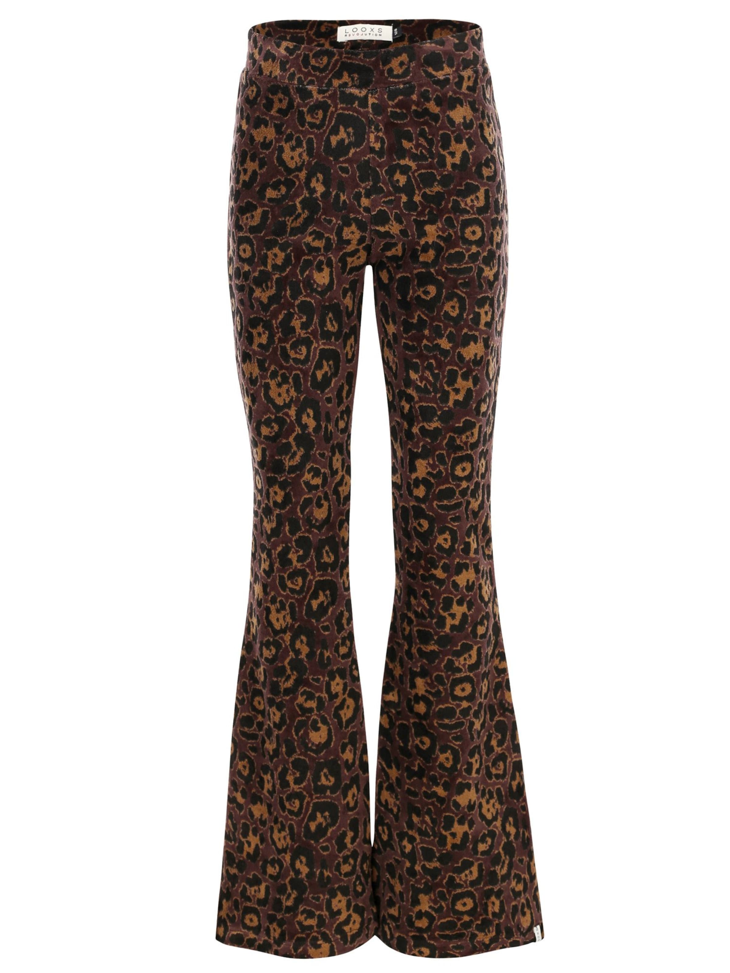 Looxs Revolution Flared Broek in Bruin: voorkant