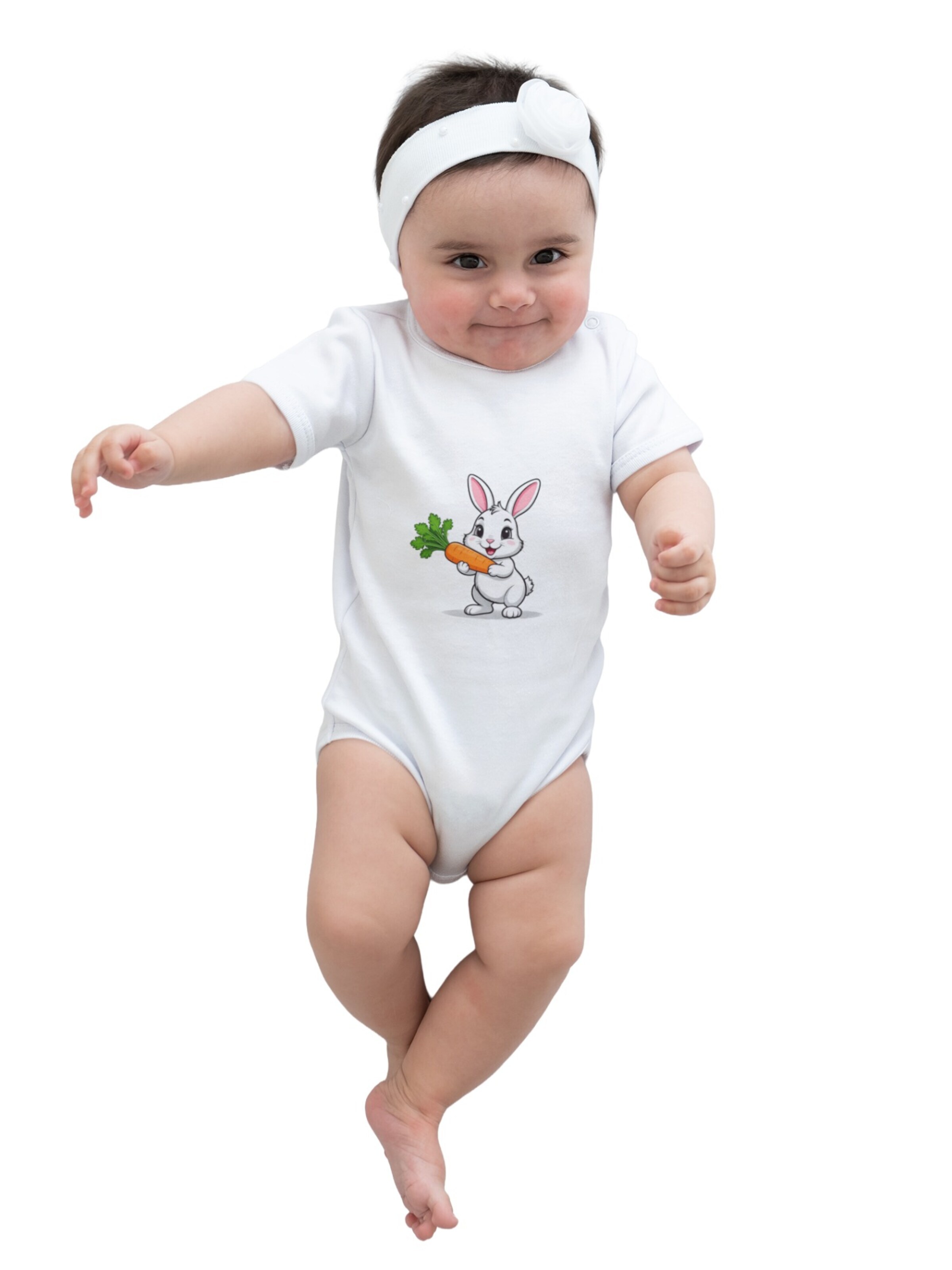 amorubi.com Dupačky/body 'Baby Hase' – bílá