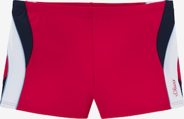 Pantaloncini da bagno di s.Oliver in rosso: frontale