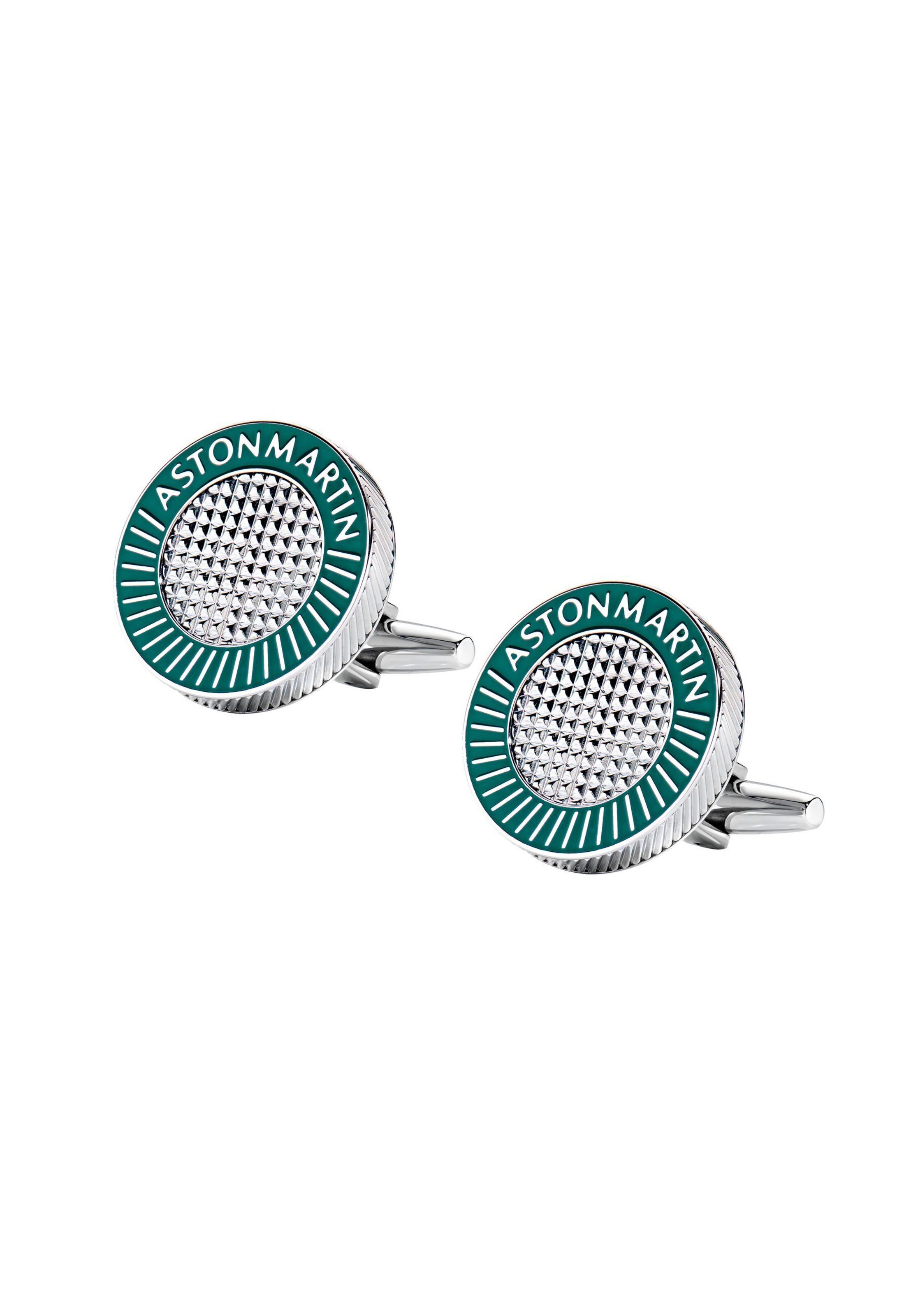 Aston Martin Manschettenknöpfe in grün / silber, Produktansicht