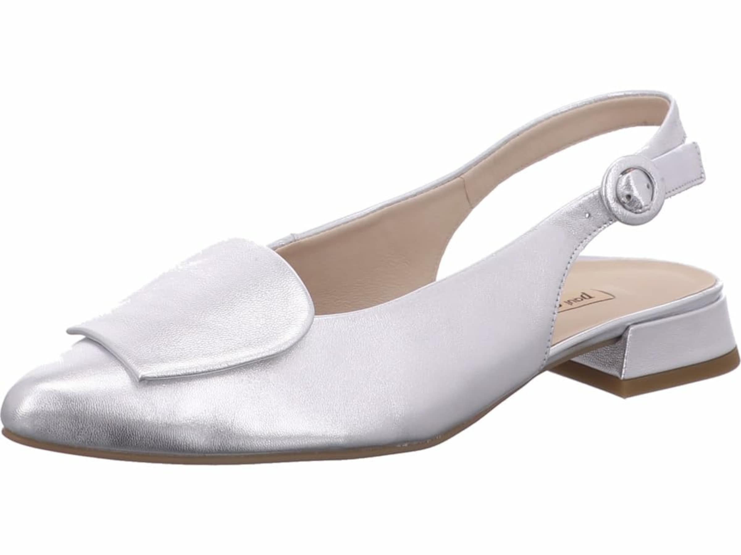 Décolleté sling di Paul Green in argento: frontale