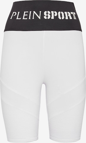 Plein Sport Leggings in White: front