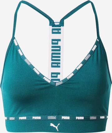 PUMA Bustier Sport-BH in Grün: predná strana