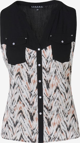 KOROSHI Blouse in Black: front