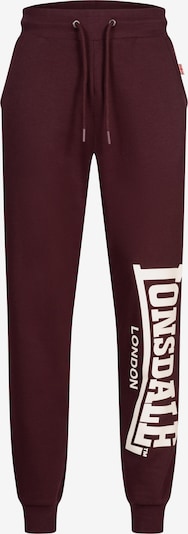 Kelnės iš LONSDALE, spalva – vyno raudona spalva / balta, Prekių apžvalga
