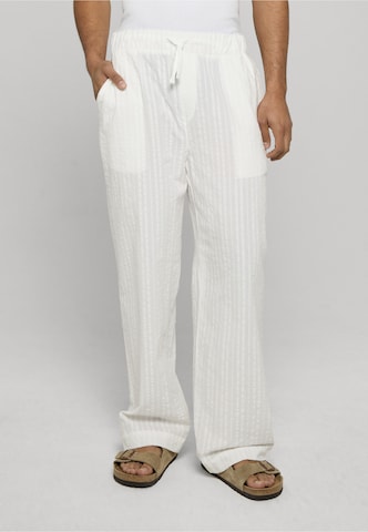 Urban Classics Loosefit Kalhoty – bílá: přední strana