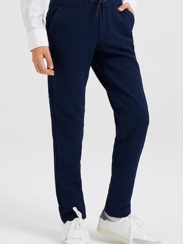 Coupe slim Pantalon WE Fashion en bleu : devant