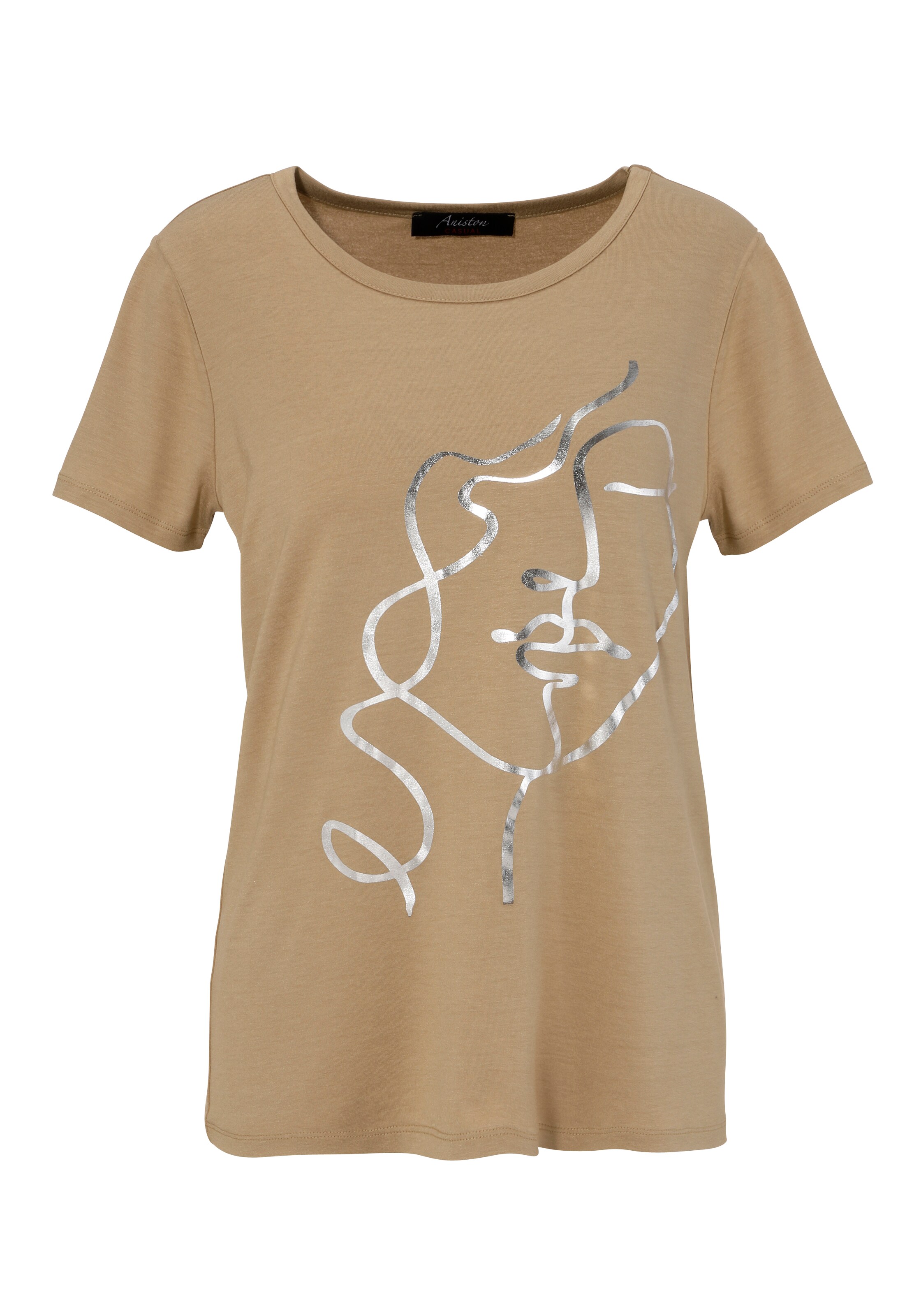 Aniston CASUAL Shirt in Beige: front