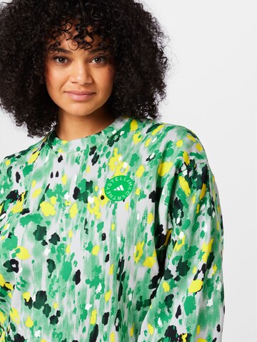 ADIDAS BY STELLA MCCARTNEY - Sweatshirt de desporto 'Floral Print ' em verde