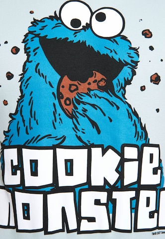 LOGOSHIRT Shirt 'Cookie Monster' in Blauw