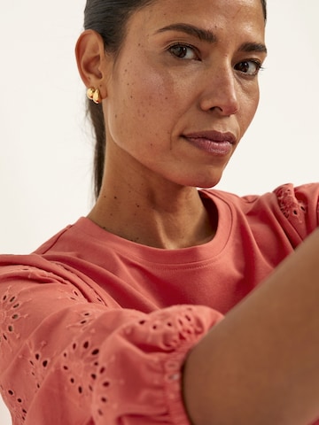 Cellbes of Sweden Jersey-Tunika mit gestickten Ärmeln in Rot