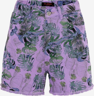 Pantaloni pe 40 By Diess Collection pe verde amestecat / mov liliachiu, Vizualizare produs