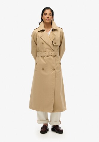 Superdry Between-Seasons Coat in Beige: front