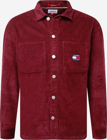 Tommy Jeans Button Up Shirt in Red: front