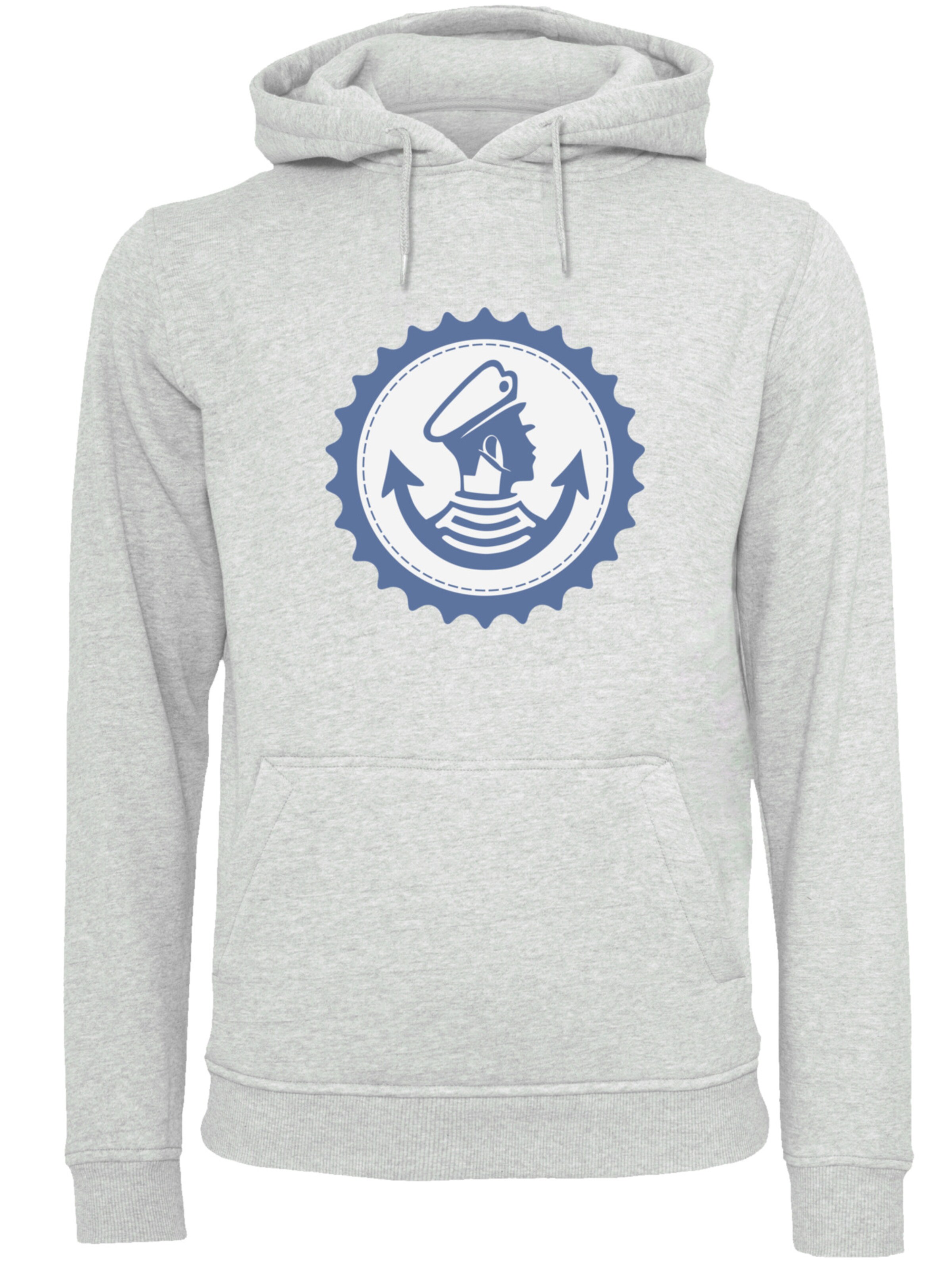 F4NT4STIC Sweatshirt 'Knut und Jan Hamburg' in Grijs: voorkant