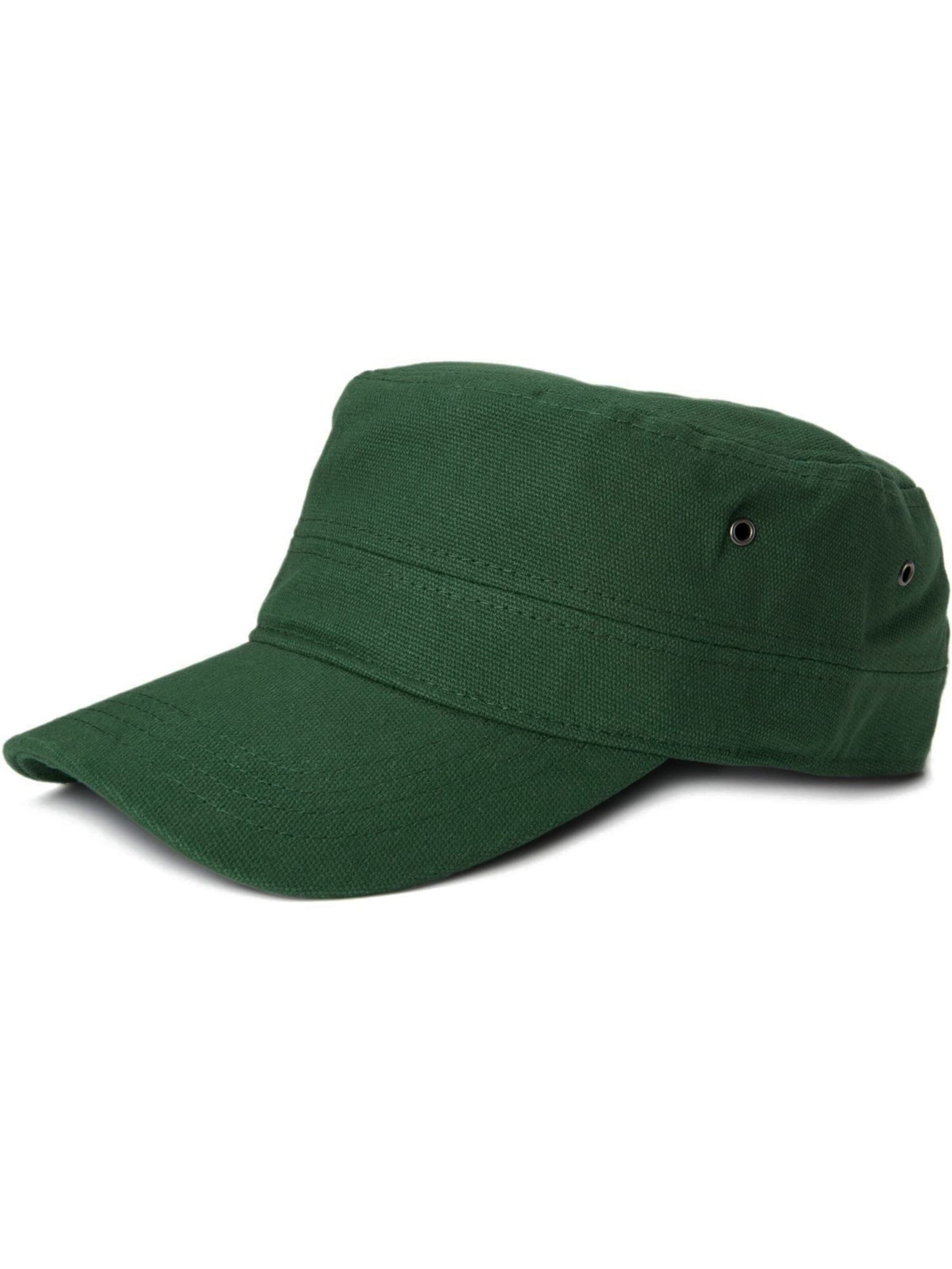 styleBREAKER Cap 'Military Cap Baumwoll Canvas' in 54-64 in Dark green, Item view