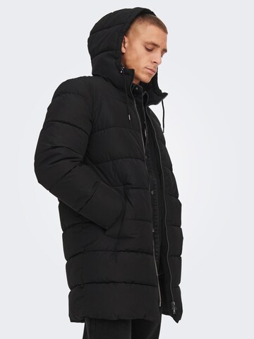 Only & Sons Winter jacket 'Melvin' in Black