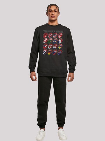 F4NT4STIC Sweatshirt 'The Rolling Stones Voodoo Lounge Tongues' in Zwart