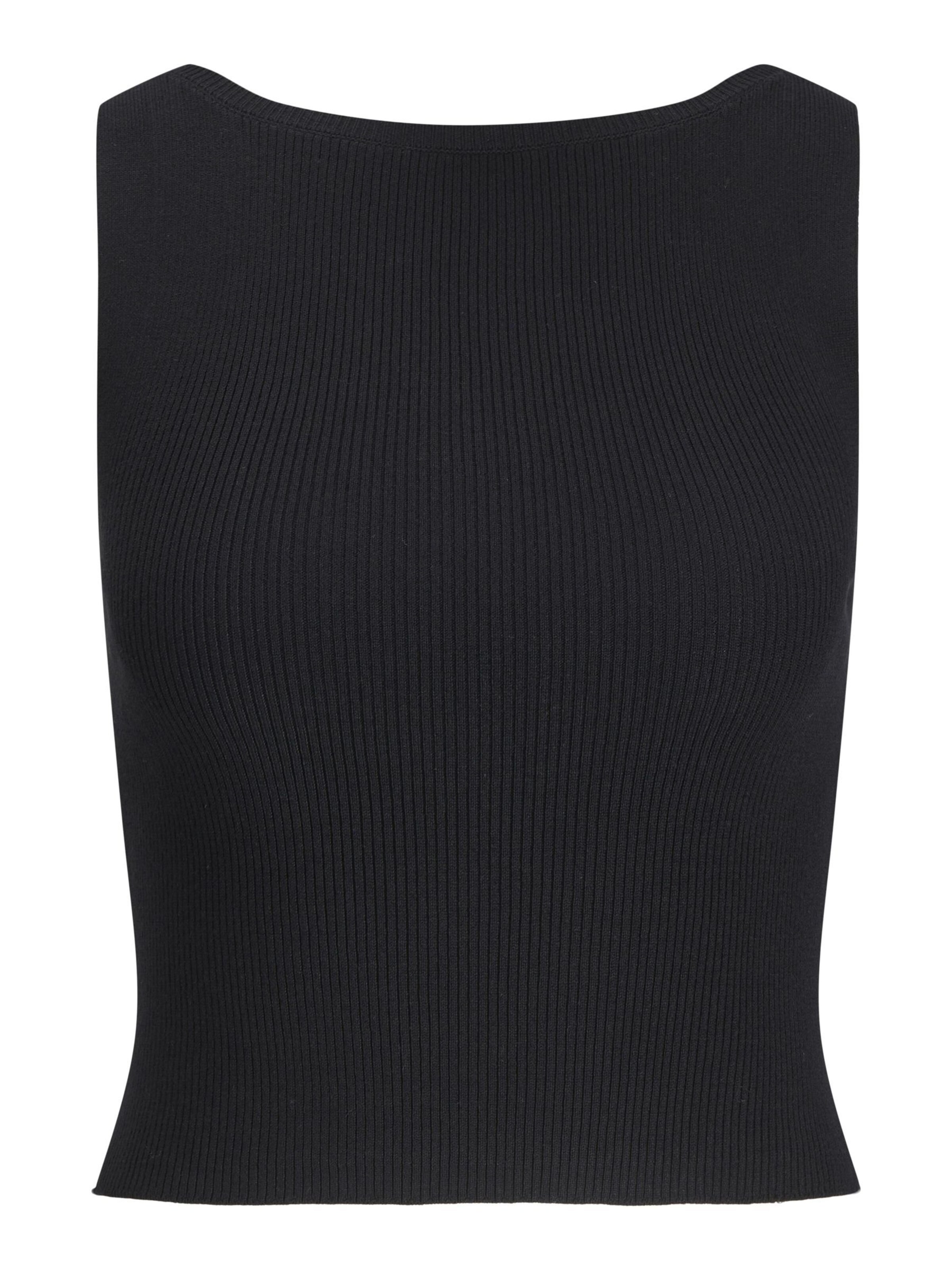 JJXX Knitted Top 'JXPosie' in Black: front