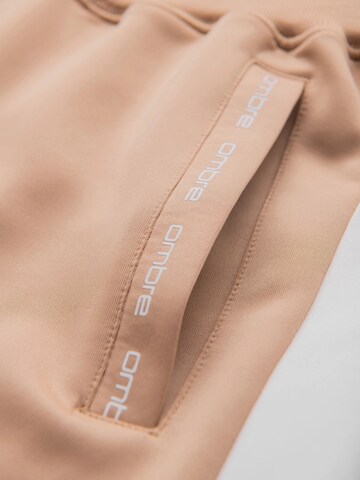 Ombre Regular Sports trousers 'OM-PASK-0229' in Beige