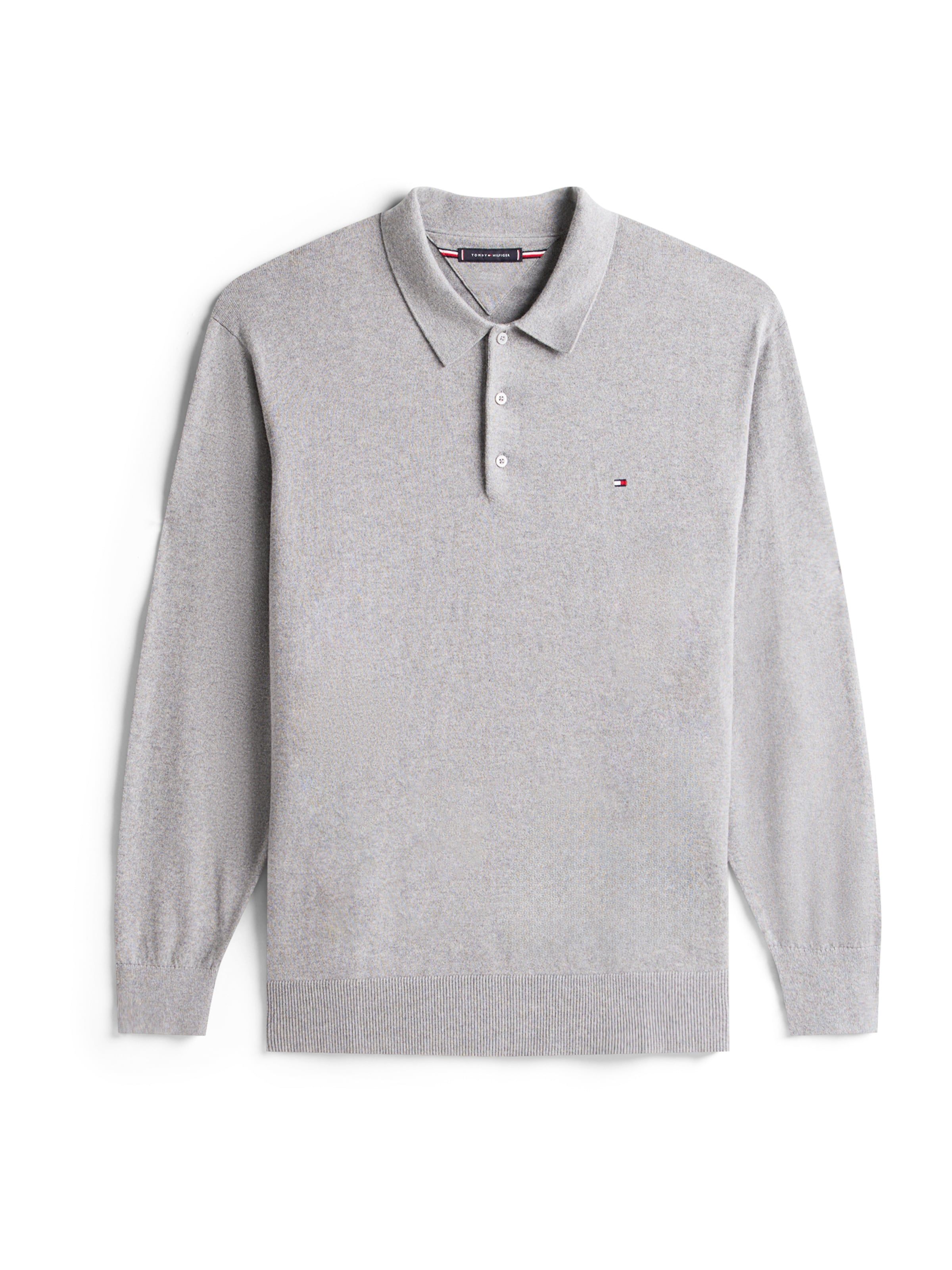 Pulover de la Tommy Hilfiger Big &amp; Tall pe gri: față