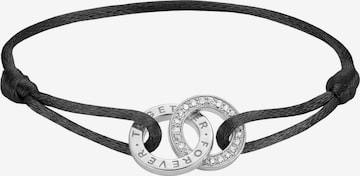 Thomas Sabo Textilarmband Together schwarz mit weißem Zirkonia in Schwarz: Vorderseite