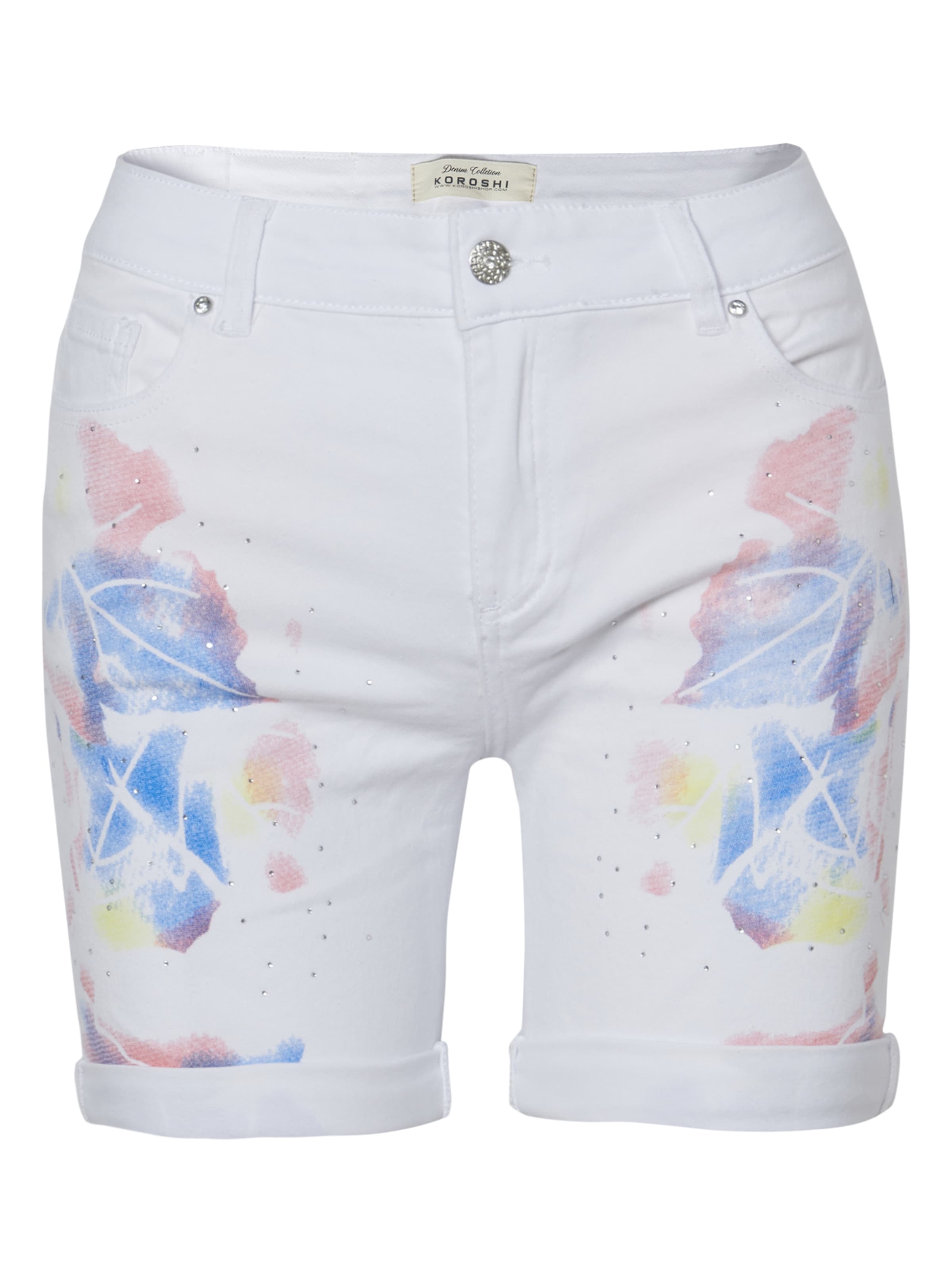 KOROSHI Liibuv Teksapüksid, värv valge: eest vaates