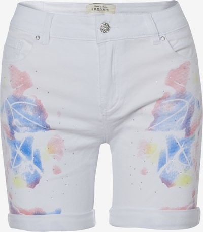 KOROSHI Jeans in Sky blue / Lime / Dusky pink / White denim, Item view