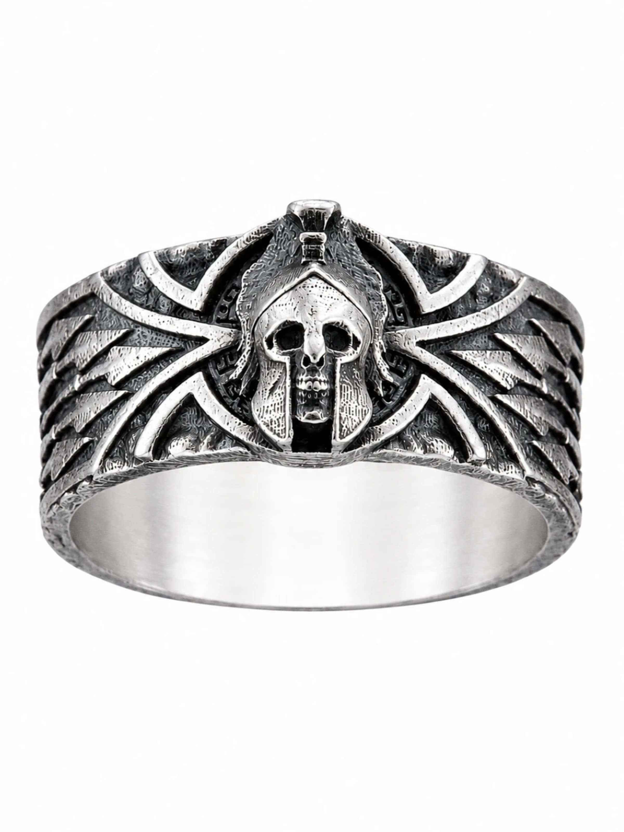 REYTEL - Anillo 'RUSTING' en plata: frente