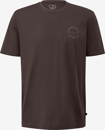 T-Shirt QS en marron : devant