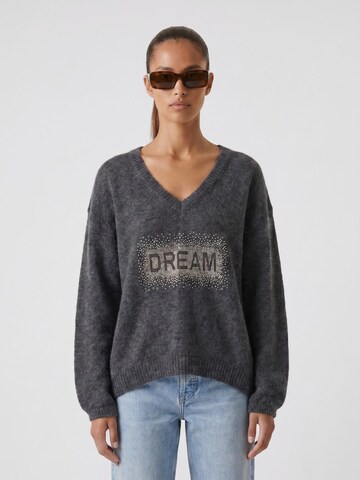 americandreams Oversized Sweater 'Silja' in Grey: front
