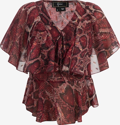Camicia da donna faina di colore bordeaux / rosso ruggine / mirtillo / rosso pastello, Visualizzazione prodotti