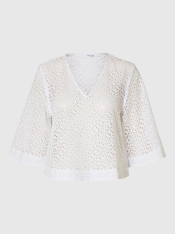 SELECTED Blouse in White: front