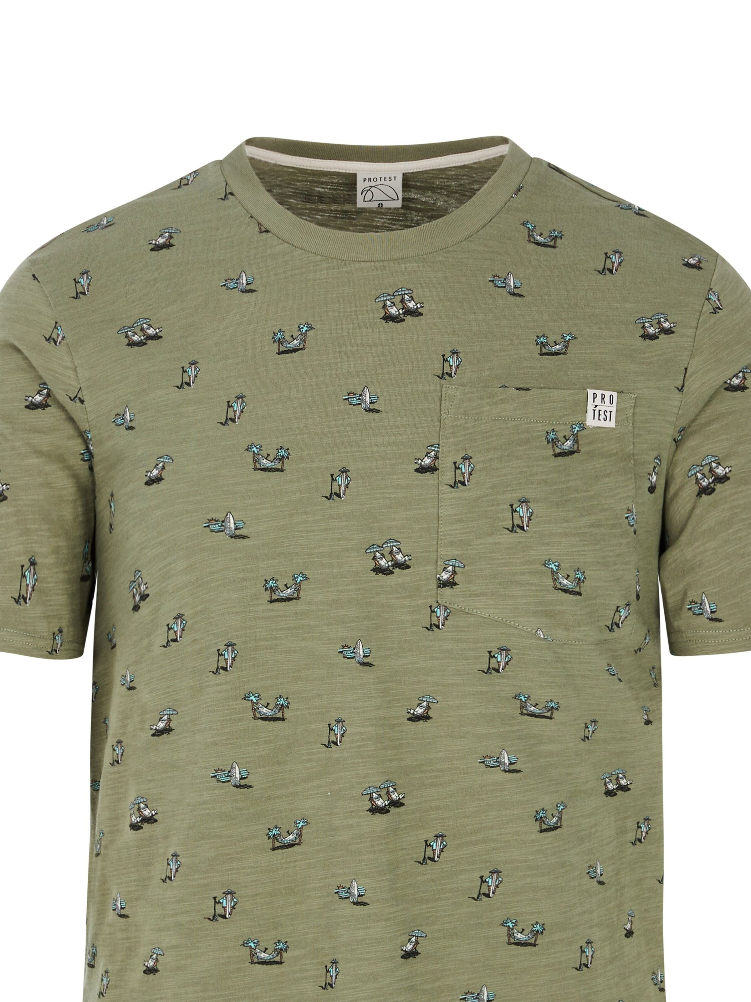PROTEST Shirt 'PRTElston' in Green