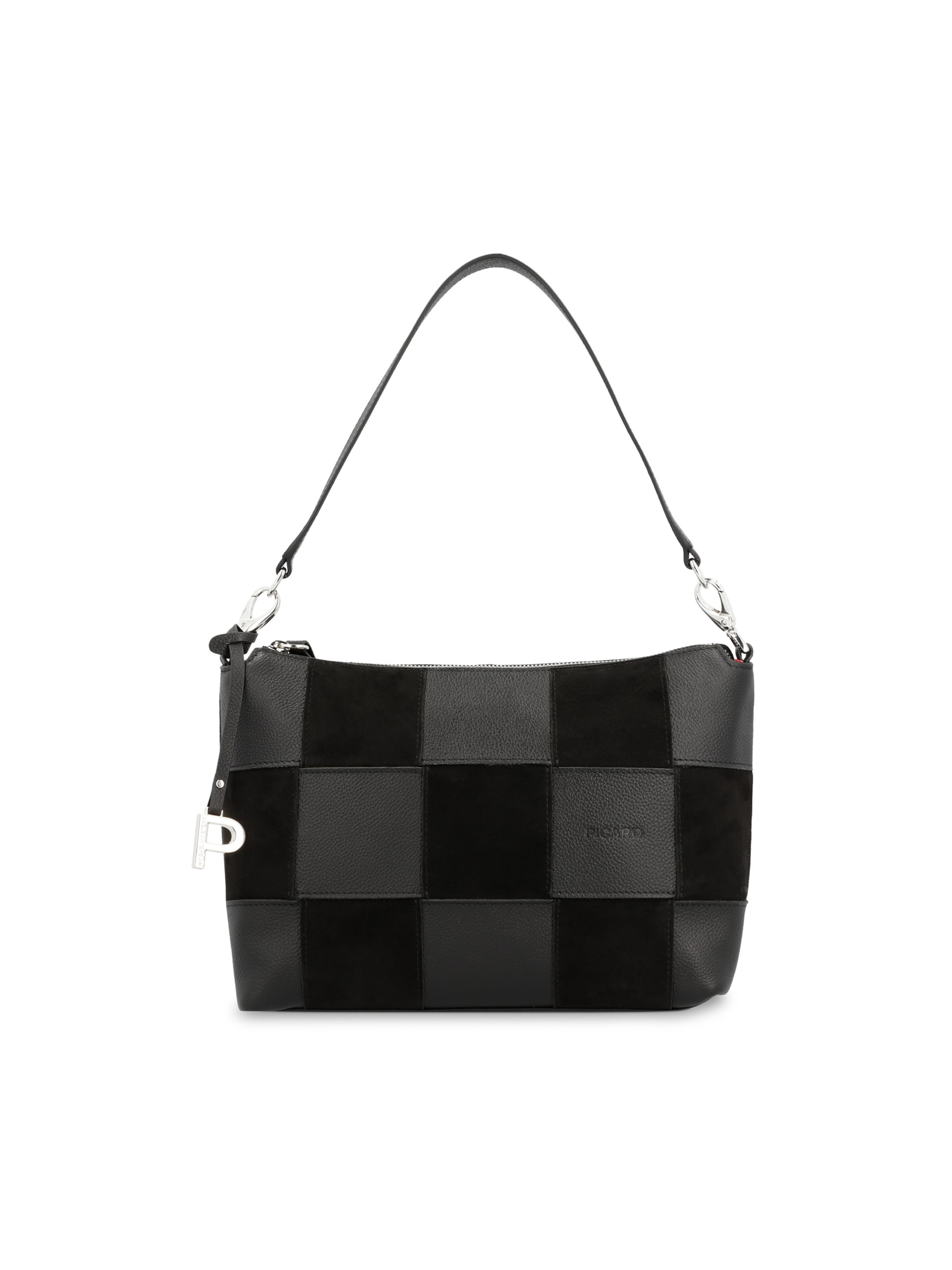 Picard Schultertasche 'Chess' in Schwarz: Vorderseite