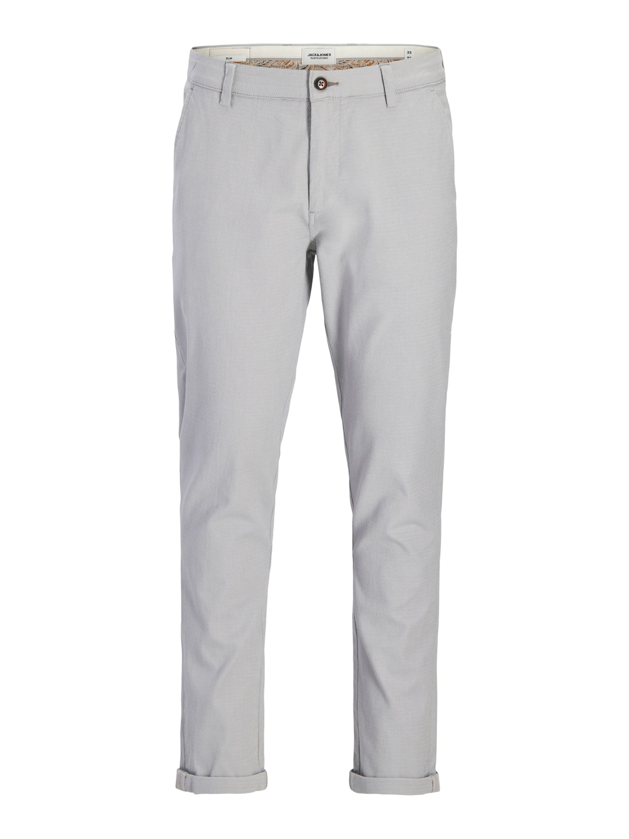 JACK & JONES Slimfit Chino 'JPSTMARCO JJFURY' in Grijs: voorkant