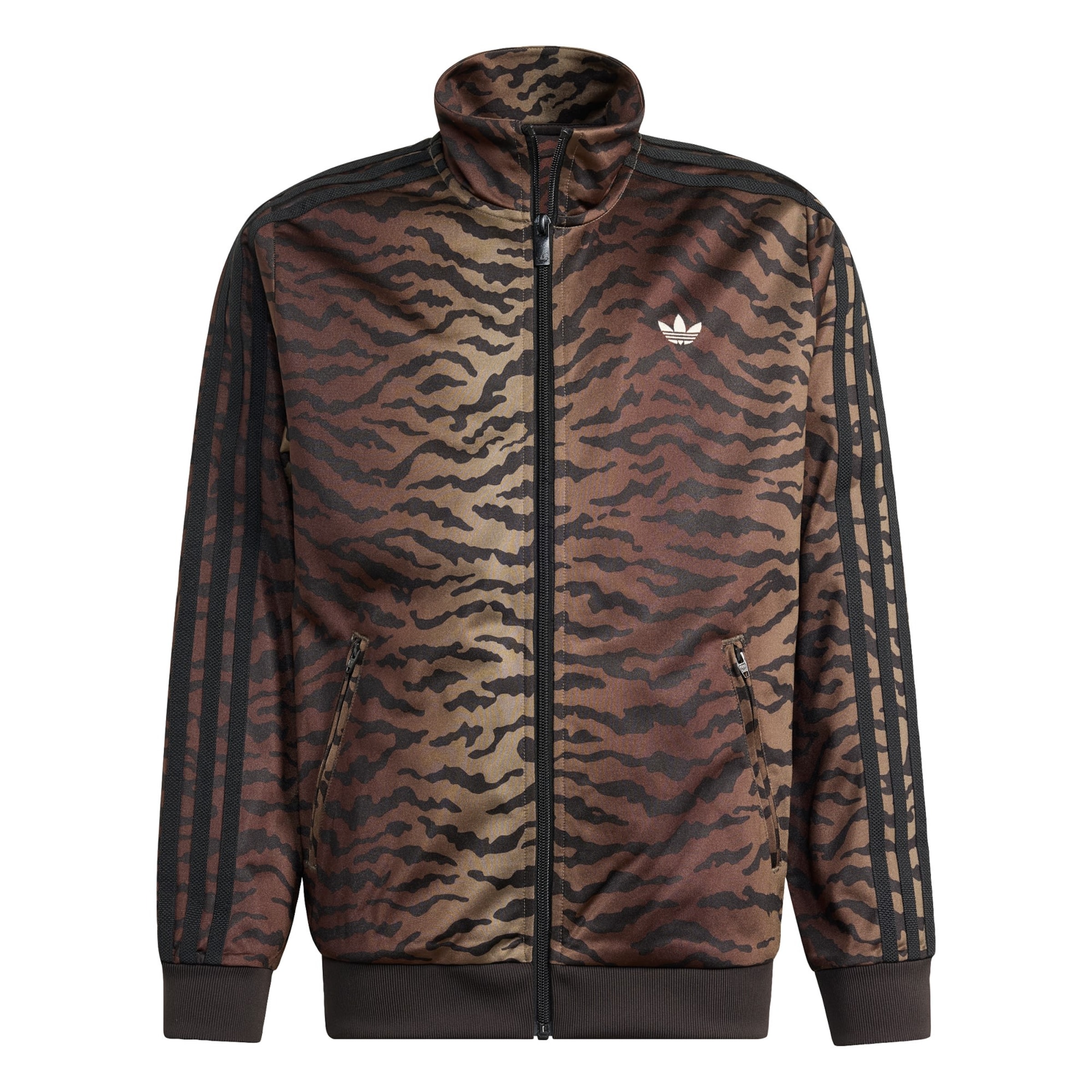 ADIDAS ORIGINALS Sweat jacket 'Firebird' in Brown: front