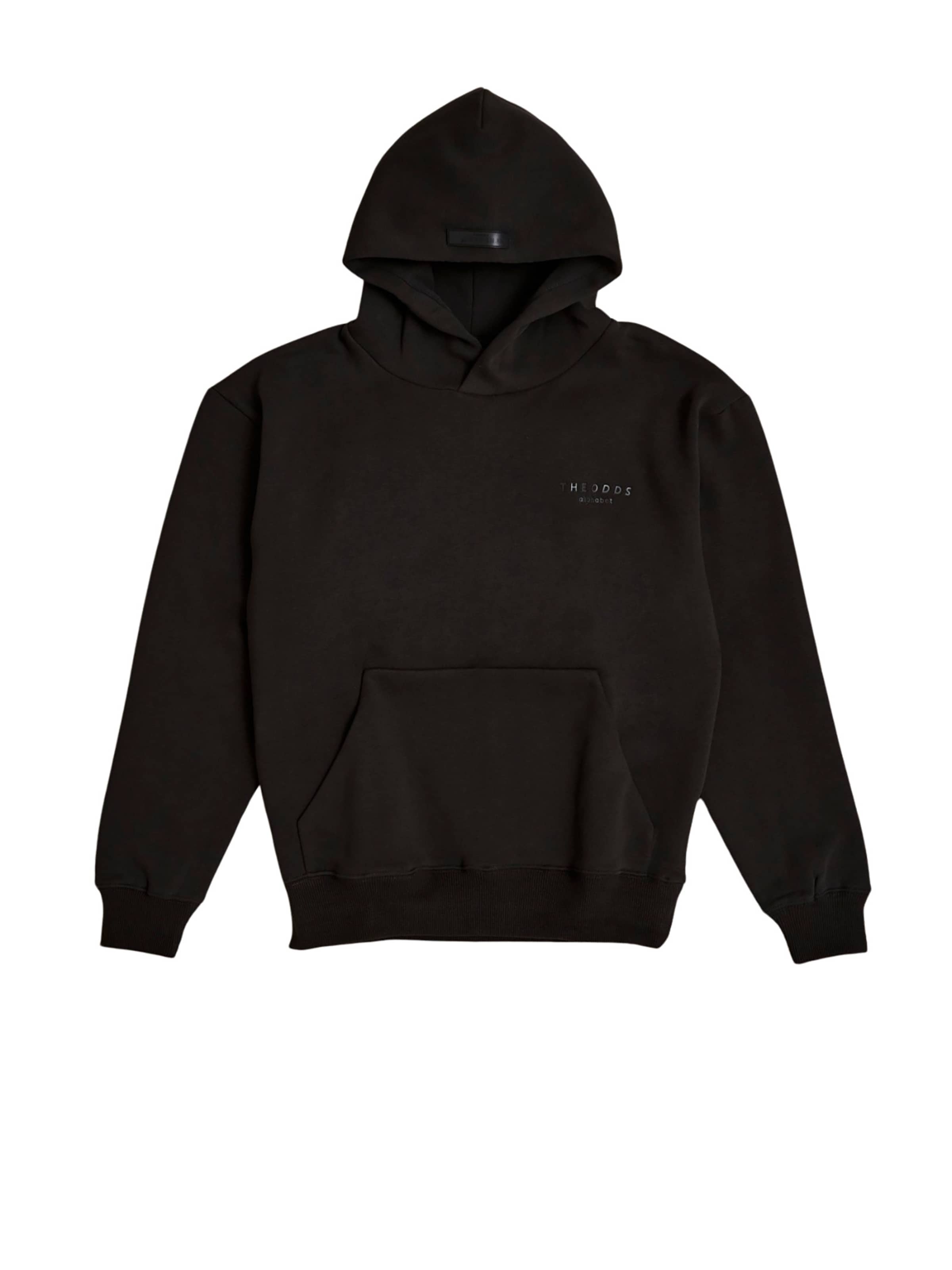 THE ODDS Sweater 'Hoodie/ alphabet' in Grey: front