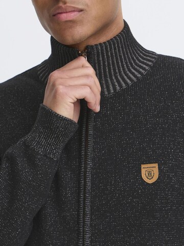 INDICODE JEANS Knit cardigan 'Andy' in Black