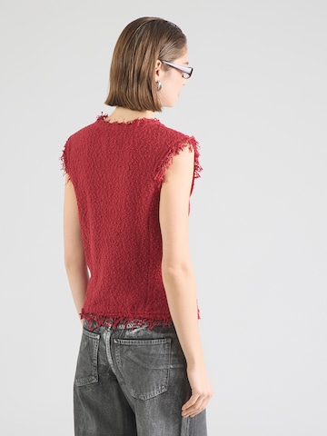 IRO Pleten brezrokavnik 'Shanny' | rdeča barva