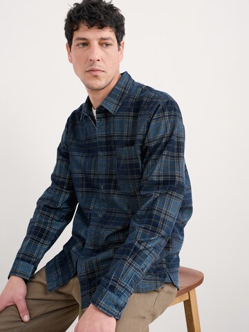 Coupe regular Chemise 'Shoreman' Seasalt Cornwall en bleu