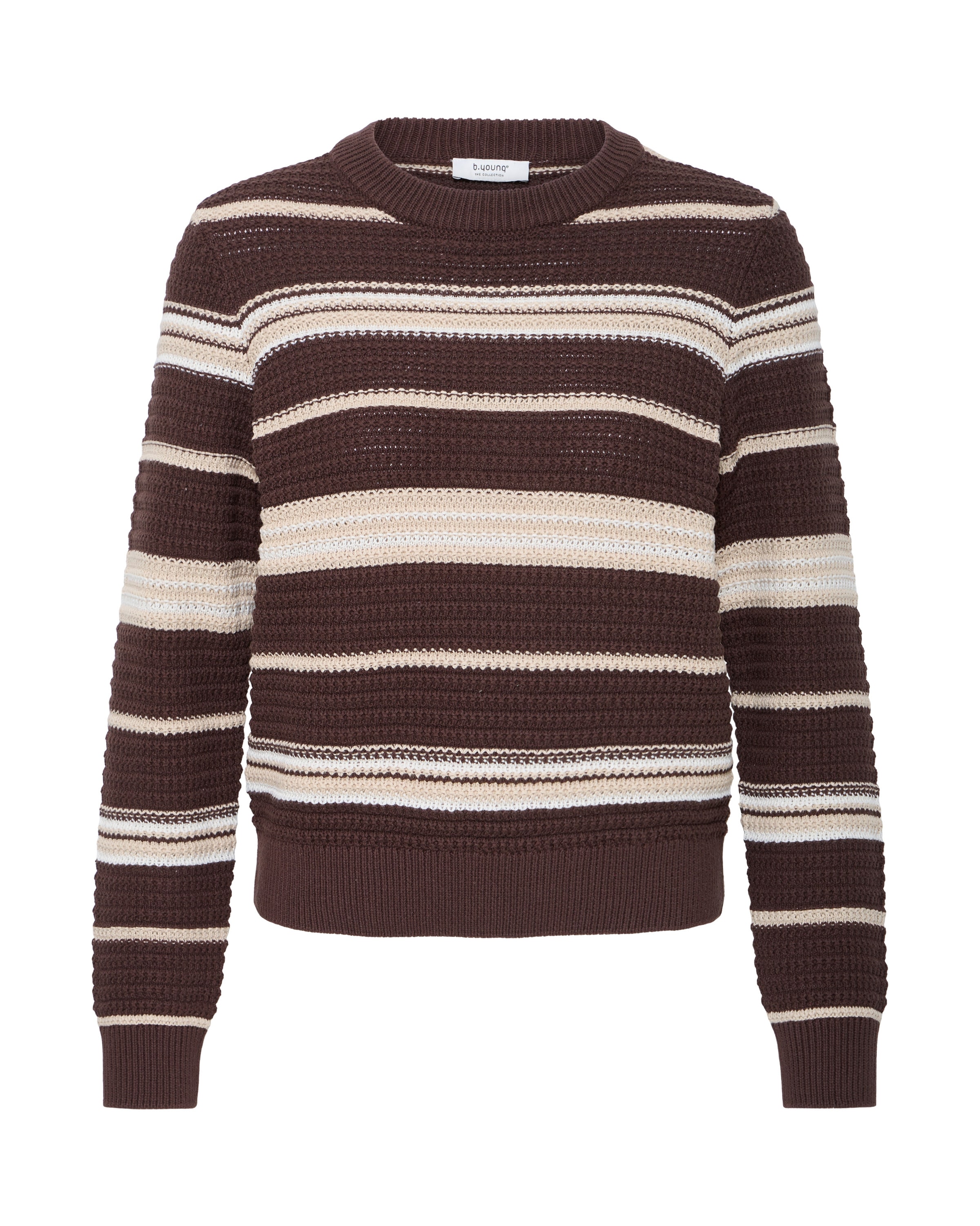 b.young Sweater 'MAGIO' in L in Ecru / Brown, Item view