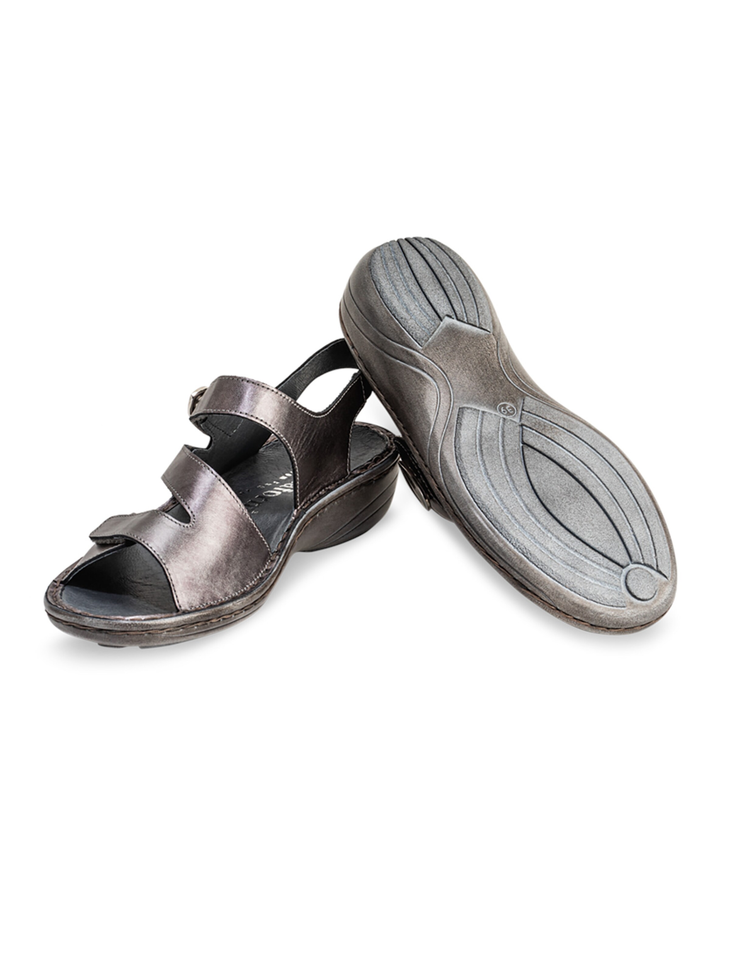 VITAFORM Strap sandal in Grey