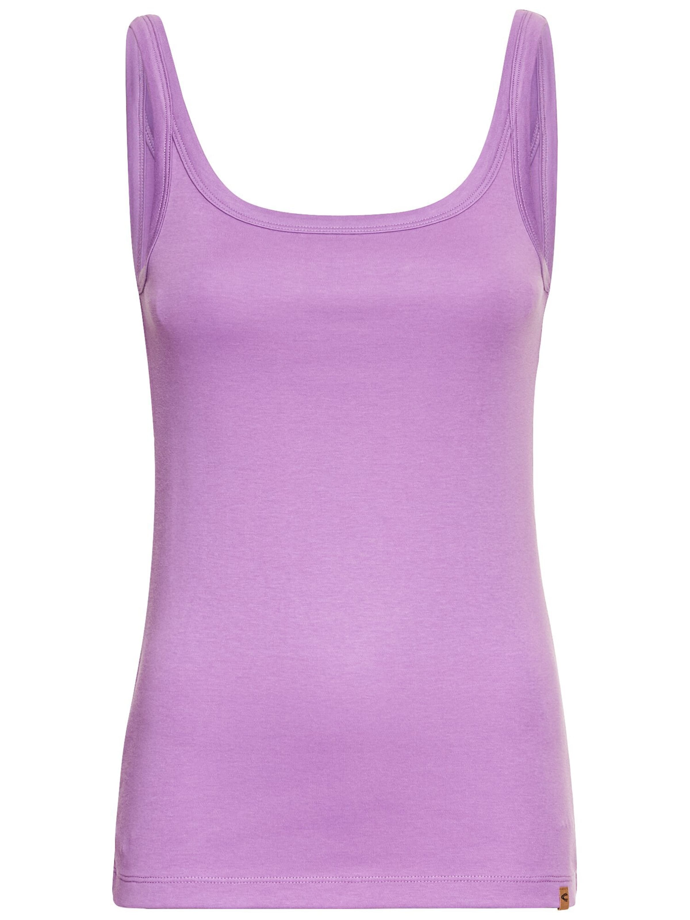 CAMEL ACTIVE Basic Top aus reiner Baumwolle in Lila: Vorderseite