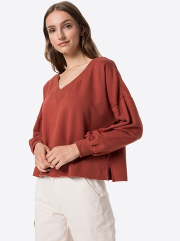 Sweat de sport 'Luxe' NIKE en marron : devant